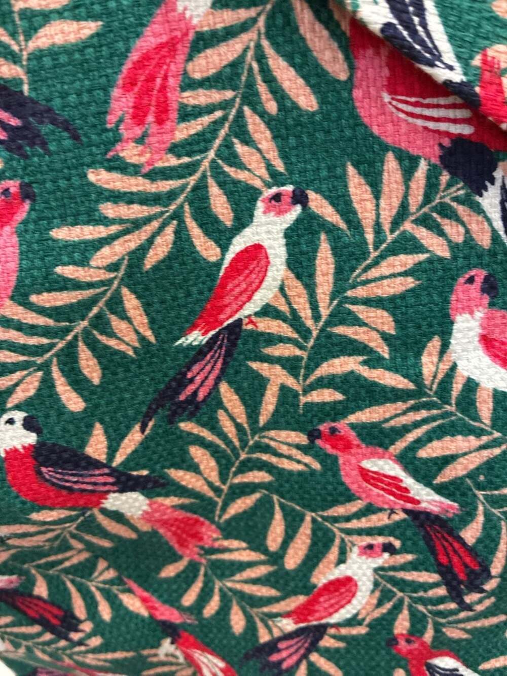 Boden Sleeveless Collared Bird Print Midi Dress